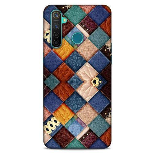 Oppo Realme 5 Pro Kılıf Patchwork (31) TPU Kılıf Karışık Renkli