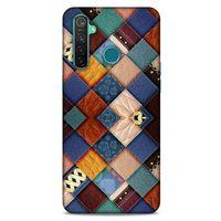 Oppo Realme 5 Pro Kılıf Patchwork (31) TPU Kılıf Karışık Renkli