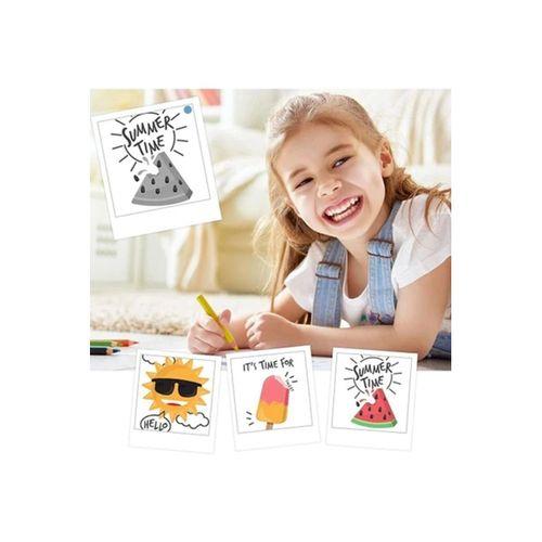 Çocuk Kamera Baskı Kağıdı, 5’li Rulo 57x25mm Çekirdekli Fotoğraf Baskı Termal Kağıt Rulo