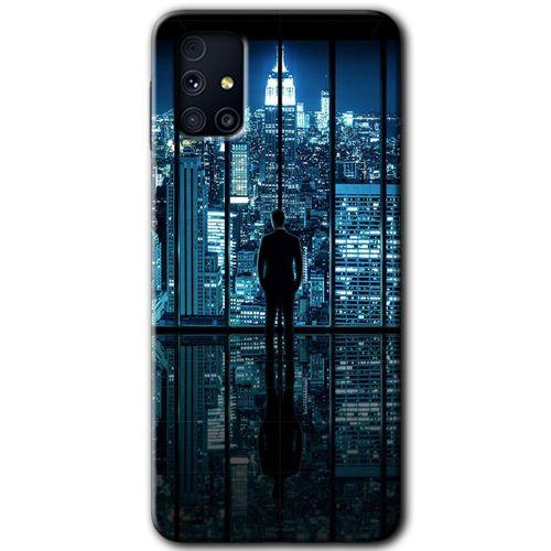 Potkal Hediye Fabrikası Samsung Galaxy M31s HD Baskılı Kılıf + 9D Tam Ekran Koruyucu - Şehir Manzarası