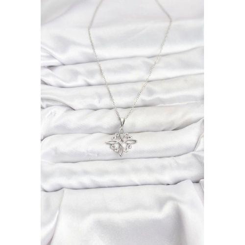 316L Çelik Zincir Gümüş Renk Sonsuzluk Model Zirkon Taşlı Kadın Kolye