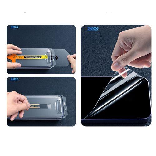 Apple iPhone 14 Zore 2.5D Oliv Privacy Temperli Cam Ekran Koruyucu + Kolay Uygulama Aparatı