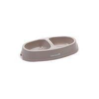 Beeztees Kedi İkili Mama ve Su Kabı, Plastik, Bej, 2x150ml