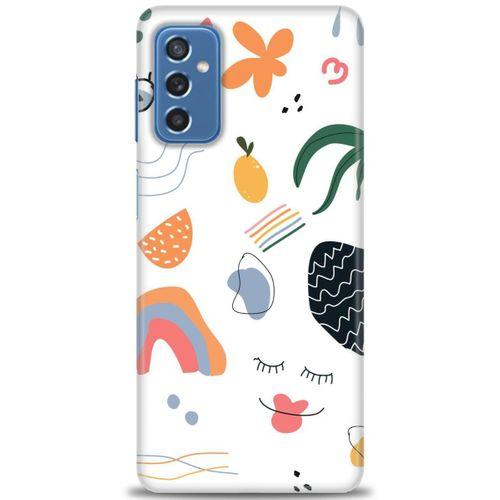 Samsung Galaxy M52 5G Kılıf HD Baskılı Kılıf - Drawing + Tam Ekran Koruyucu