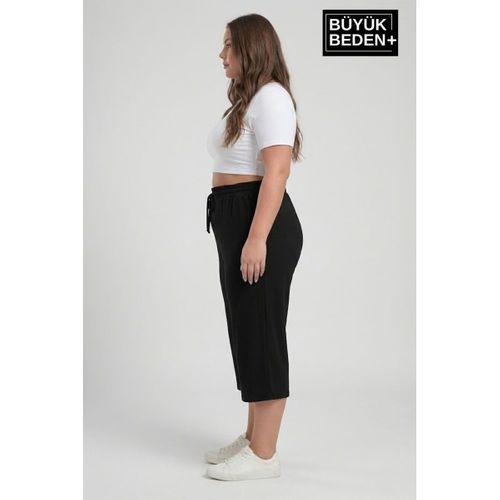 Kadın Büyük Beden Şort 3XL-6XL  Rahat Kesim Diz Altı Günlük Şort-SPR26BSRK591