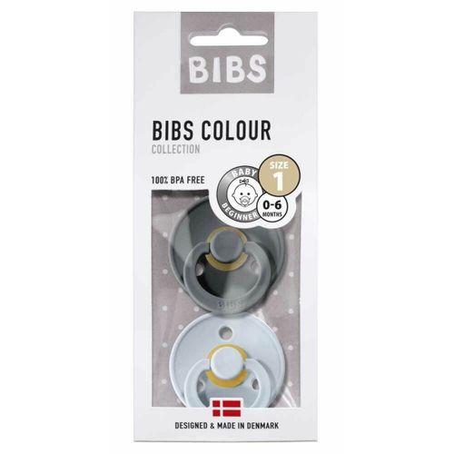 Bibs Bibs Colour Kauçuk Emzik 2li 0-6 Ay Iron / Baby Blue
