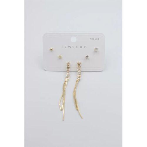 Çoklu Set Küpe - Altın