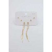 Çoklu Set Küpe - Altın