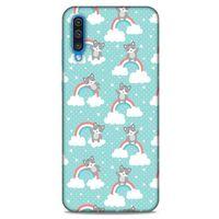 Lopard Samsung Galaxy A50 Uyumlu Kılıf Kediler (24) Darbe Emici Kılıf Gökkuşağı