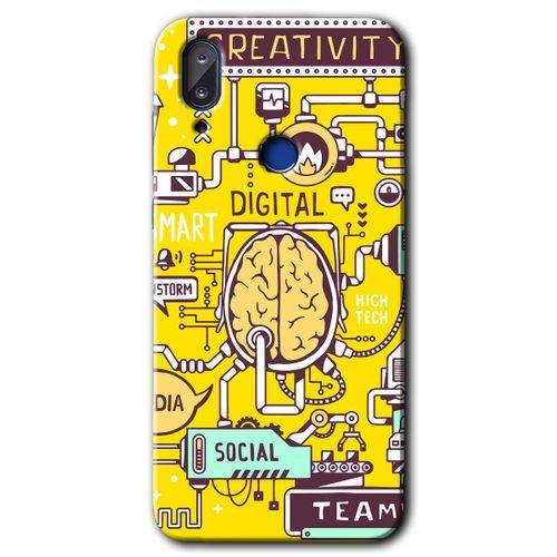 Vestel E5 Kılıf HD Desen Baskılı Arka Kapak+Temperli Cam - Smart 2