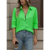 Kadın Uzun Kollu Yakalı önden Düğmeli Gömlek