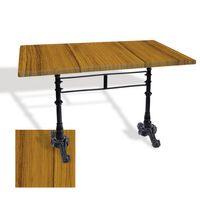 Dockers Çipa 3002 Döküm Ayak Masa 80x140 cm - (Werzalit, Wermodin ve Allzalit Tabla) - Real Teak