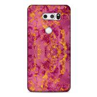 Mermer Desenli (35) Tema Fit Design Kılıf Burgonya LG K50S Kılıf