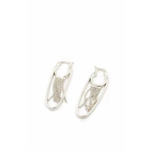 Zincir Sallantılı Küpe - Gümüş