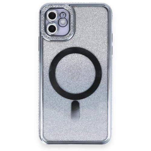 XD iPhone 11 Kılıf Joke Simli Magneticsafe Kılıf - Mavi
