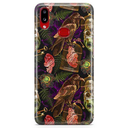 Samsung Galaxy A10s Kılıf Tarot Gotik Kuzgun Arka Kapak Koruma Desenli Full Koruyucu