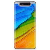 Samsung Galaxy A80 Kılıf Tempere Arka Kapak Koruma Desenli Full Koruyucu