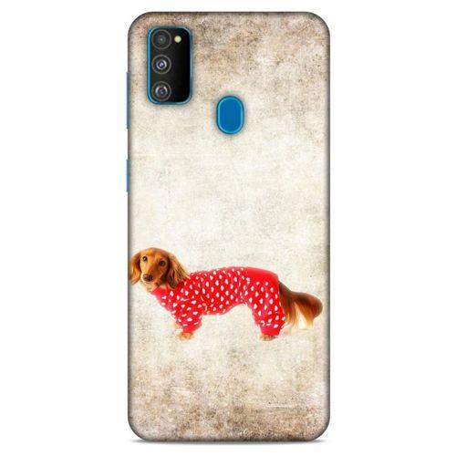 Samsung Galaxy M30s Kılıf Köpek Kıyafetleri (30) Silicone Case Dacshund Pijama