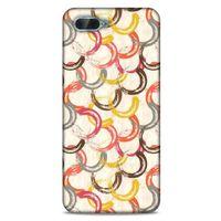 Oppo Rx17 Neo Kılıf Pastel Renkler (33) Hybrid Kılıf Kahverengi Turuncu