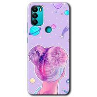 General Mobile GM 21 Plus Kılıf HD Desen Baskılı Arka Kapak - Uzaylı Kız