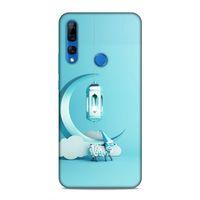 Huawei Y9 Prime 2019 Kılıf Masa Lambasi Mavi Arka Kapak Silikon Koruma Full Koruyucu