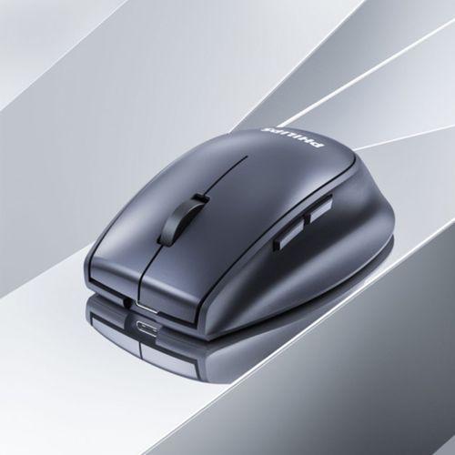 PHILIPS SPK7627K, Gri, USB Nano 2,4Gh ve Bluetooth Kablosuz, 1600dpi, Optic, 5 Tuşlu, Şarj Edilebilir, Mouse