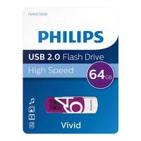 PHILIPS 64GB USB 2.0 25/10MB/S FM64FD05B/00