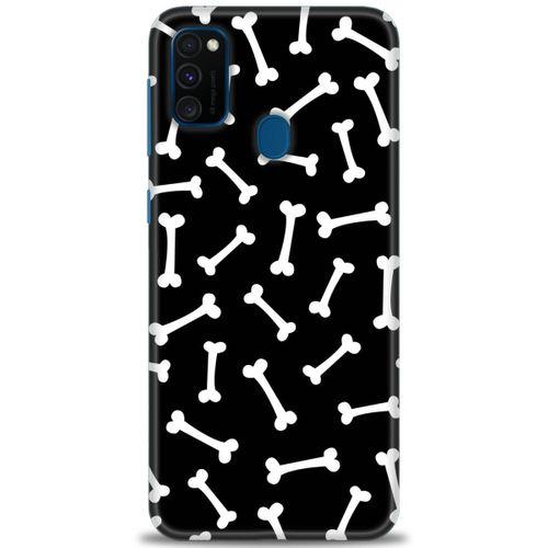 Samsung Galaxy M30S Kılıf HD Baskılı Kılıf - Kemikler + Tam Ekran Koruyucu
