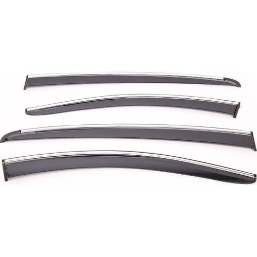 Sunplex TOYOTA Uyumlu PROACE CITY 2021 Sonrası Chrome Style 4 Lü Set Kromlu Cam Rüzgarlığı Ön Ve Arka Parça