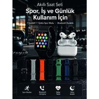 Akıllı Saat, Bluetooth Kulaklık Ve 7 Farklı Kordon Tek Kutuda Günlük Kullanım Ve Spor İçin