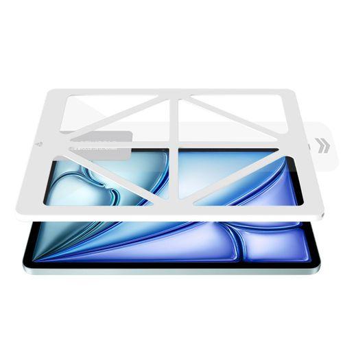 Apple iPad Air 13 2024 CaseWorld Steel Shield Serisi Temperli Cam Ekran Koruyucu + Uygulama Aparatı