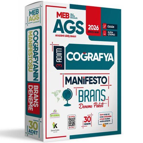 2026 MEB AGS 3 Adım Coğrafya Manifesto Branş Deneme Paketi 30lu Fasikül Seti Özgün Dijital Çözümlü