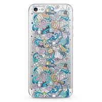 Apple iPhone 5 Kılıf Doodle Banyo Aksesuarları Arka Kapak Koruma Desenli Full Koruyucu