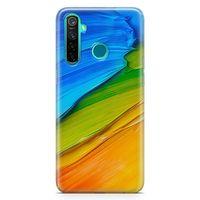Realme 5 Pro Kılıf Tempere Arka Kapak Koruma Desenli Full Koruyucu