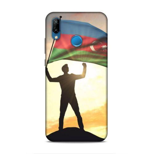 Huawei P20 Lite Uyumlu Kılıf Azarbaijan (3) Kapak Azerbaycan Bayrak