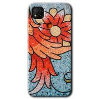 Redmi 9c Kılıf HD Desen Baskılı Arka Kapak - Mozaik Çiçek