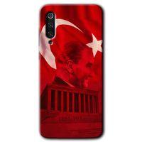 Xiaomi Mi 9 SE Kılıf HD Desen Baskılı Arka Kapak+Temperli Cam - Anıtkabir Atatürk