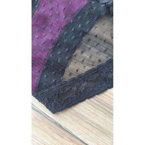 Dantelli Tüllü Mor Külot 3 Lü Paket