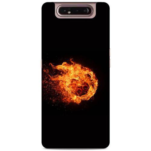 Lopard Samsung Galaxy A80 Uyumlu Kılıf FireX (29) Arka Koruma Kılıfı Ateş Topu