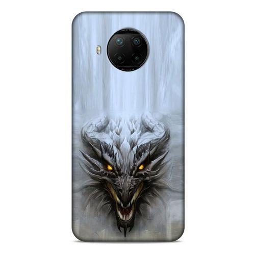 Xiaomi Redmi Note 9 Pro 5G Kılıf Dragons (11) Tam Koruma Beyaz Ejderha