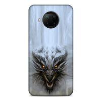 Xiaomi Redmi Note 9 Pro 5G Kılıf Dragons (11) Tam Koruma Beyaz Ejderha