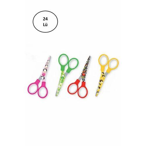 Gıpta Çocuk Makası Küt Uç Plastik Desenli Gövde 24'lü