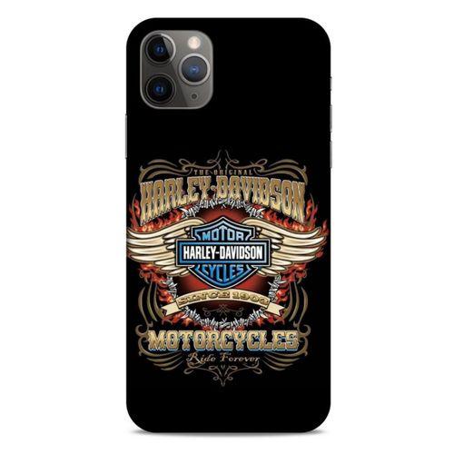Apple Iphone 11 Pro Max Uyumlu Kılıf Motorsiklet (6) Silikon Kılıf Harley Davidson