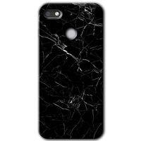 Potkal Hediye Fabrikası General Mobile GM 8 Go HD Baskılı Kılıf + 9D Tam Ekran Koruyucu - Siyah Mermer