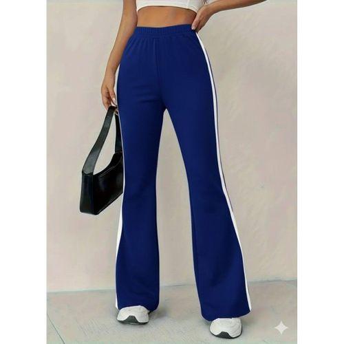 Kadın Yüksek Bel İspanyol Paçalı Yanlardan şerit Detaylı Dalgıç Tayt Pantolon