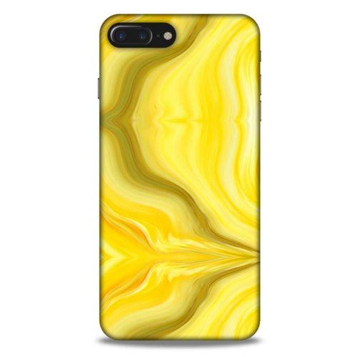 Mermer Desenli (11) Tema Tam Koruma Sarı Apple Iphone 8 Plus Kılıf