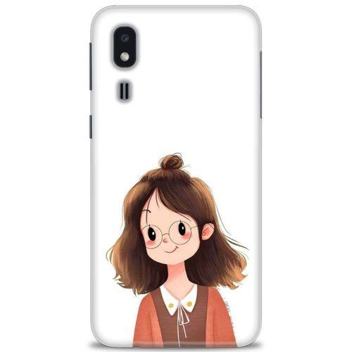 Samsung Galaxy A2 Core Kılıf HD Baskılı Kılıf - Tatlı Kız + Tam Ekran Koruyucu