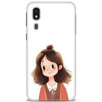 Samsung Galaxy A2 Core Kılıf HD Baskılı Kılıf - Tatlı Kız + Tam Ekran Koruyucu