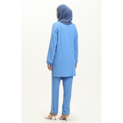 Candy Kolye Detaylı Tunik Pantolon İkili Takım - 71136.022 - Saks