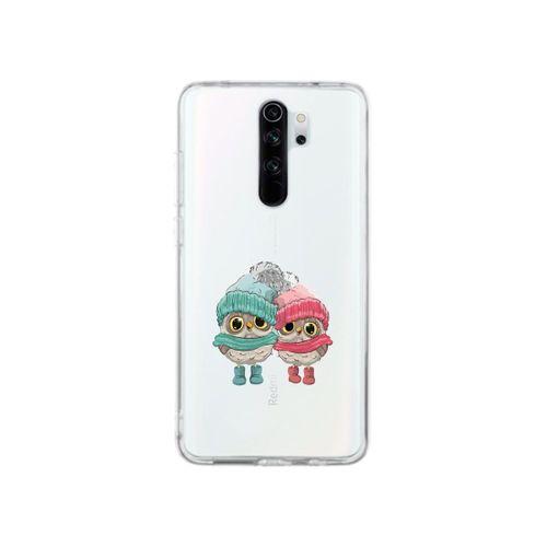 Sevgili Baykuşlar Tasarımlı Redmi Note 8 Pro Şeffaf Telefon Kılıfı